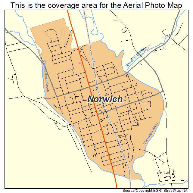 Norwich, NY location map 