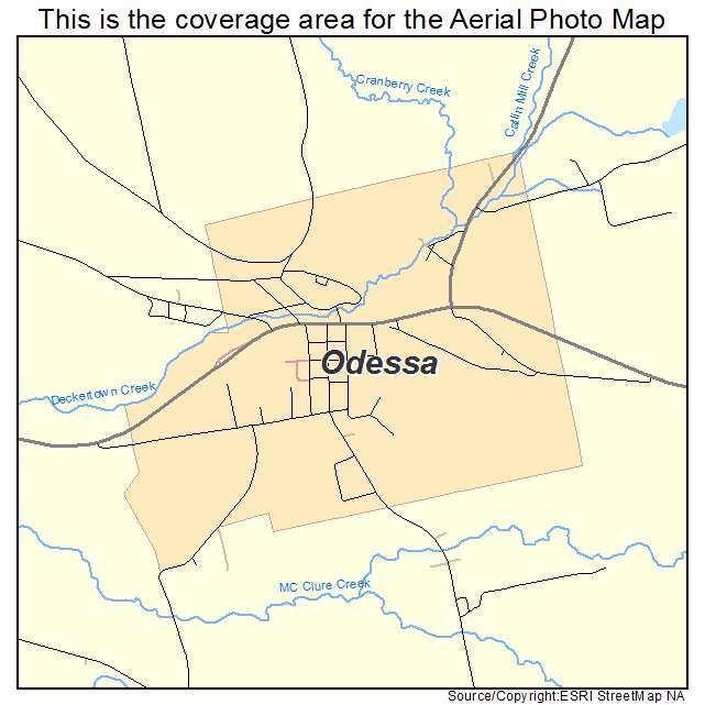 Odessa, NY location map 