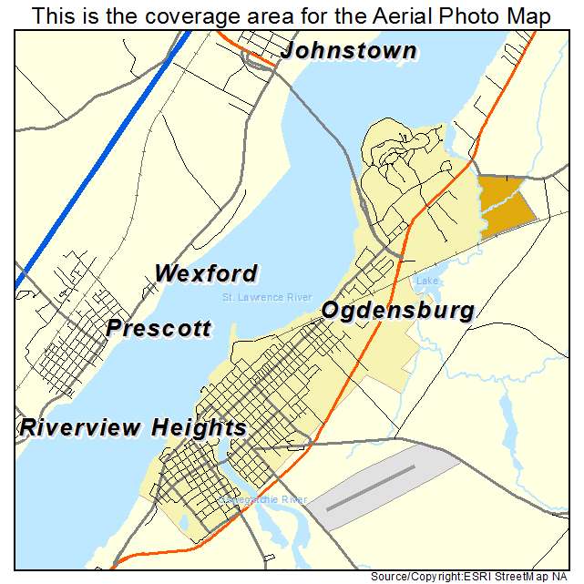 Ogdensburg, NY location map 