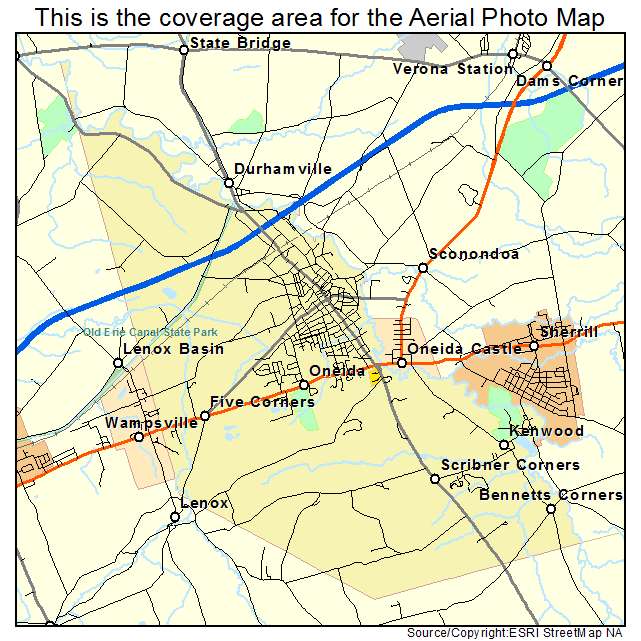 Oneida, NY location map 