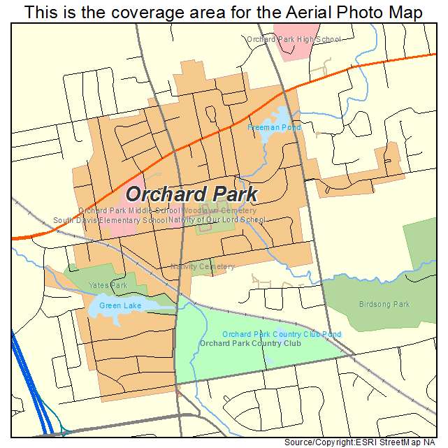 Orchard Park, NY location map 