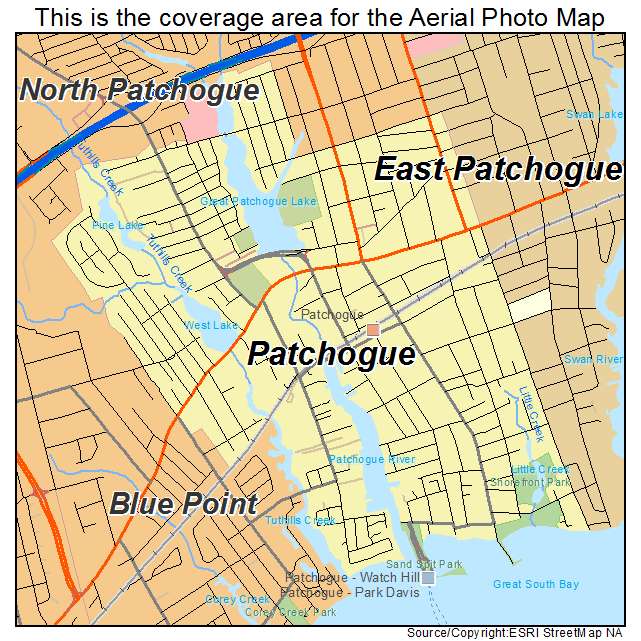 Patchogue, NY location map 