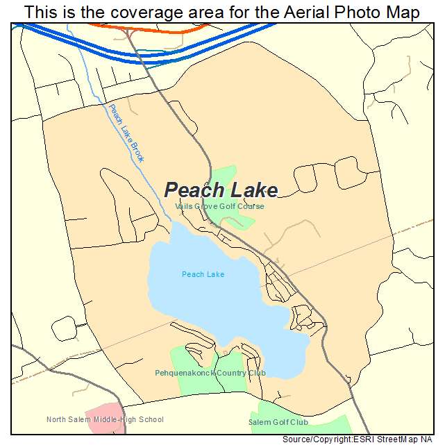 Peach Lake, NY location map 