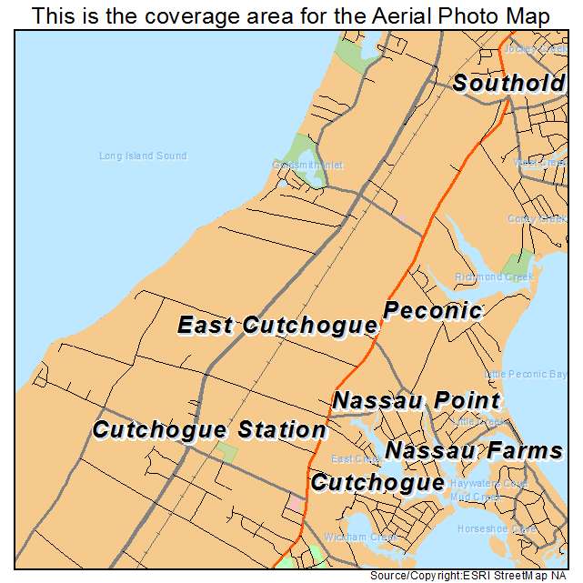 Peconic, NY location map 