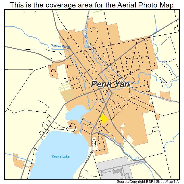 Penn Yan, NY location map 