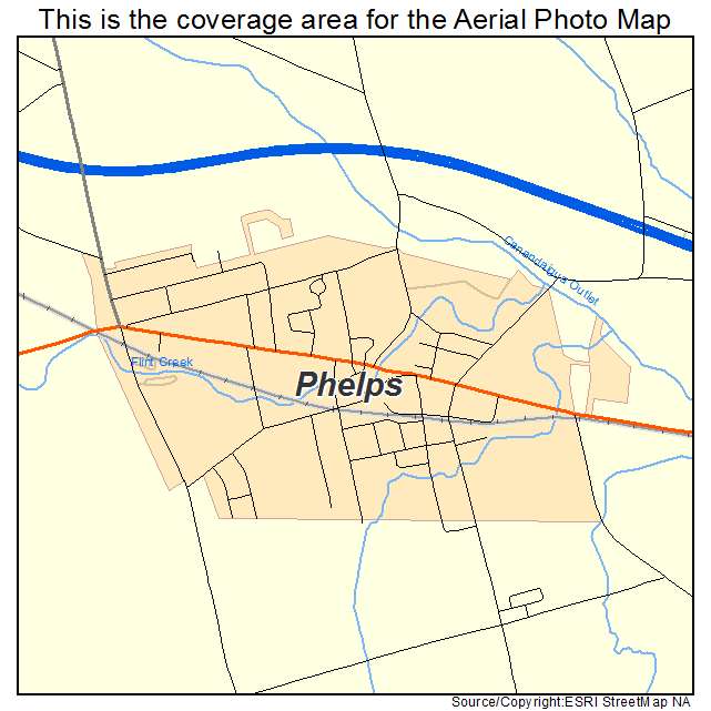 Phelps, NY location map 