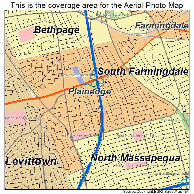 Plainedge, NY location map 