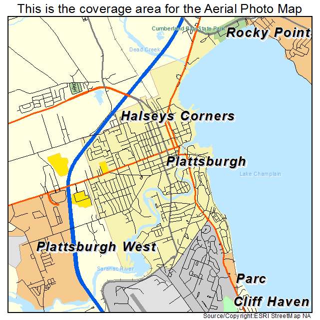 Plattsburgh, NY location map 