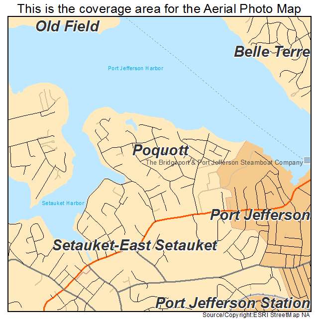 Poquott, NY location map 