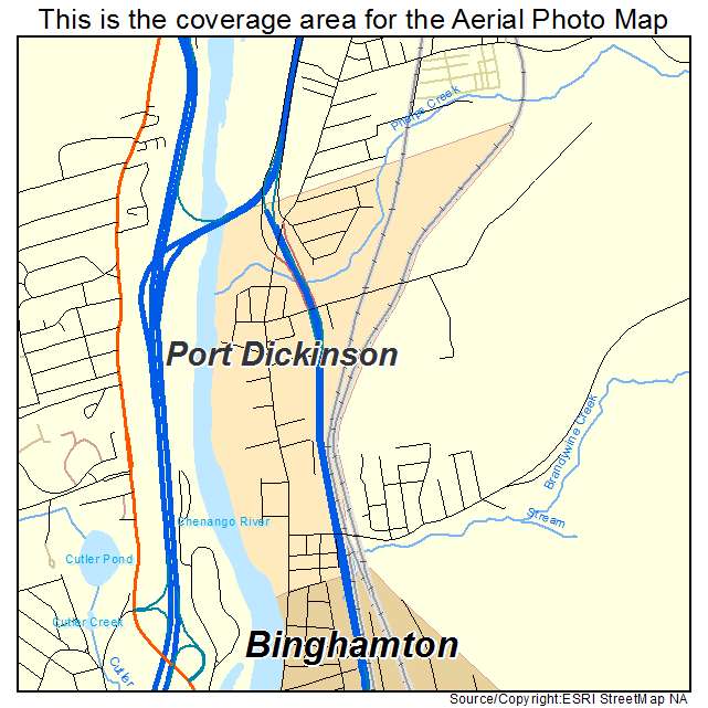 Port Dickinson, NY location map 