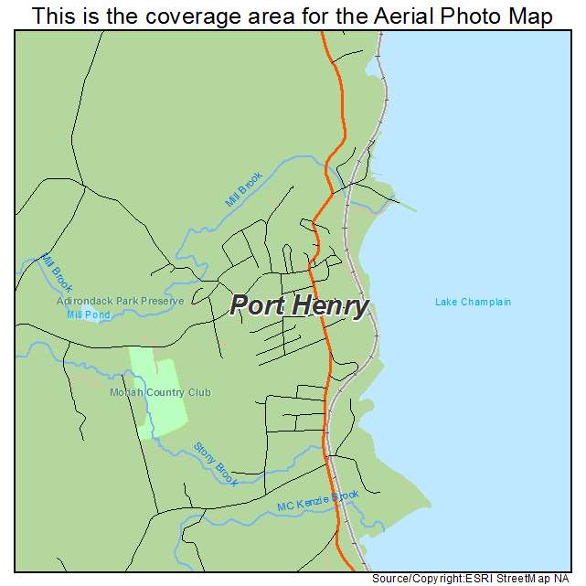 Port Henry, NY location map 