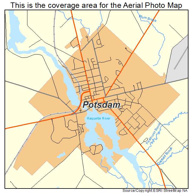 Potsdam, NY location map 