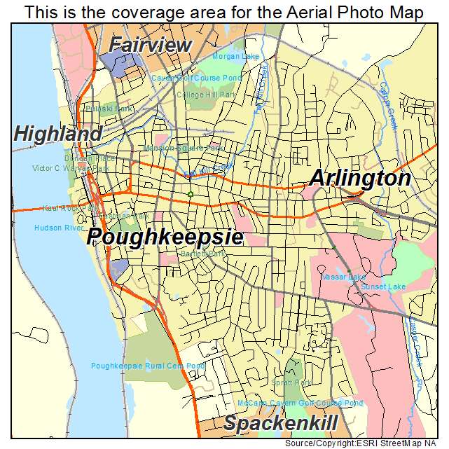 Poughkeepsie, NY location map 