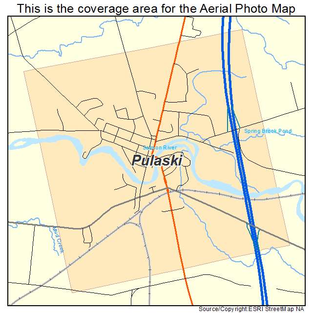 Pulaski, NY location map 