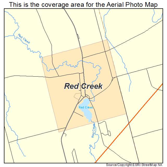 Red Creek, NY location map 