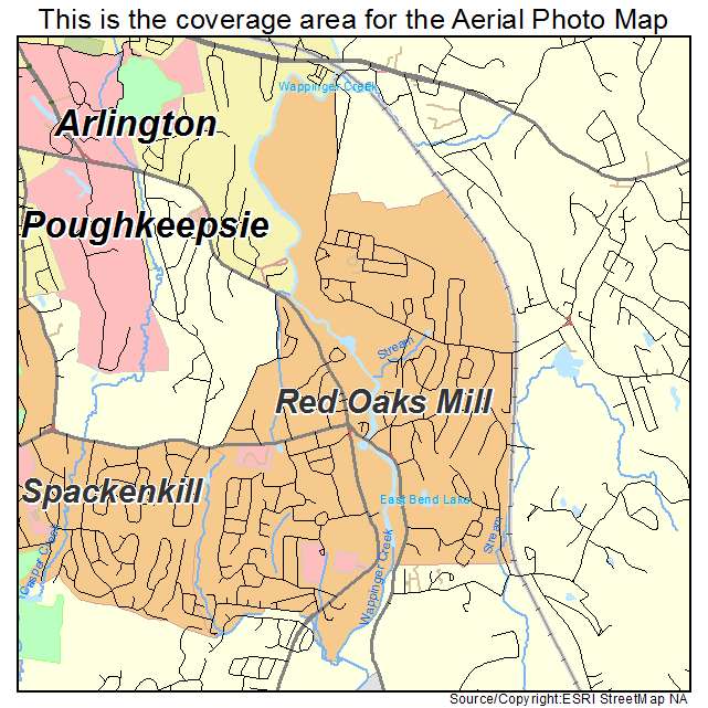 Red Oaks Mill, NY location map 