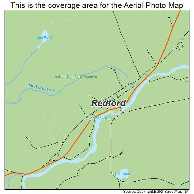 Redford, NY location map 