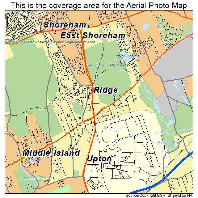 Ridge, NY location map 