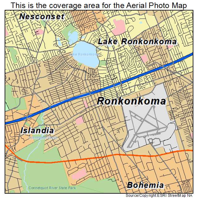 Ronkonkoma, NY location map 
