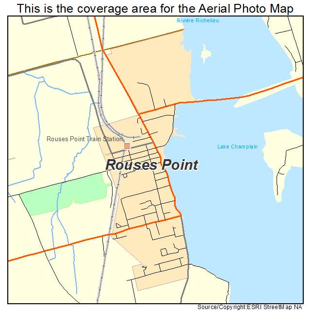 Rouses Point, NY location map 
