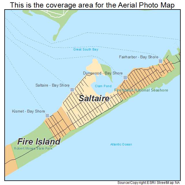 Saltaire, NY location map 