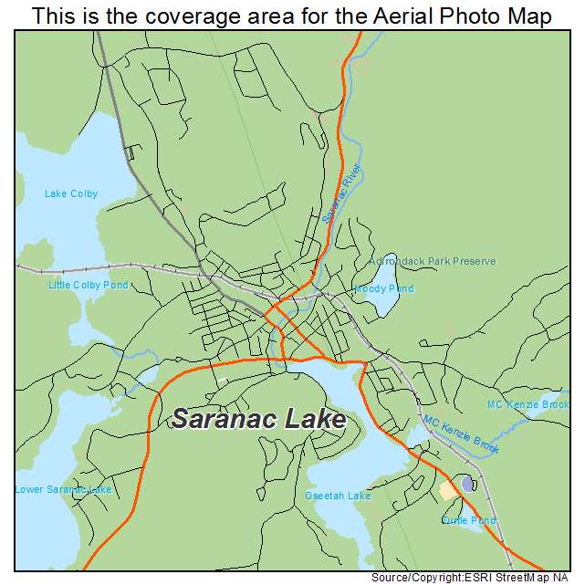 Saranac Lake, NY location map 