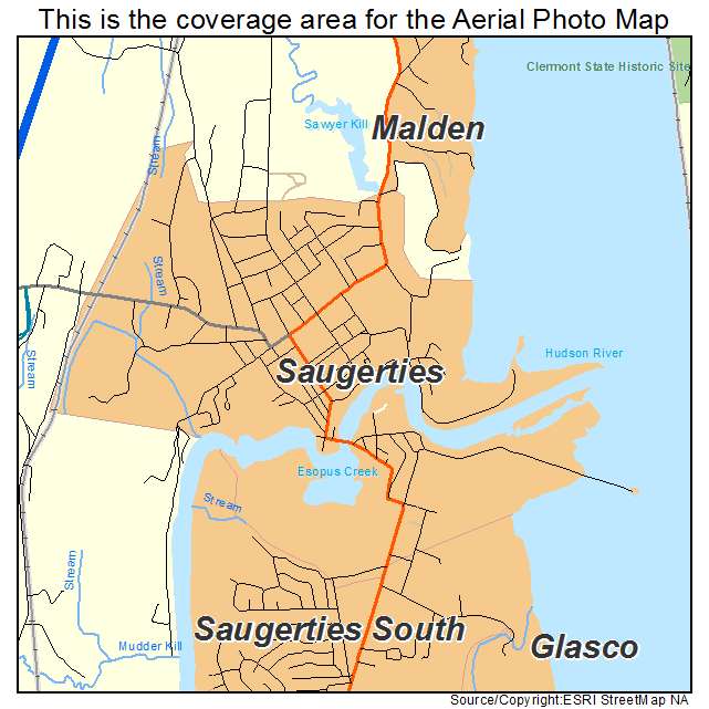 Saugerties, NY location map 