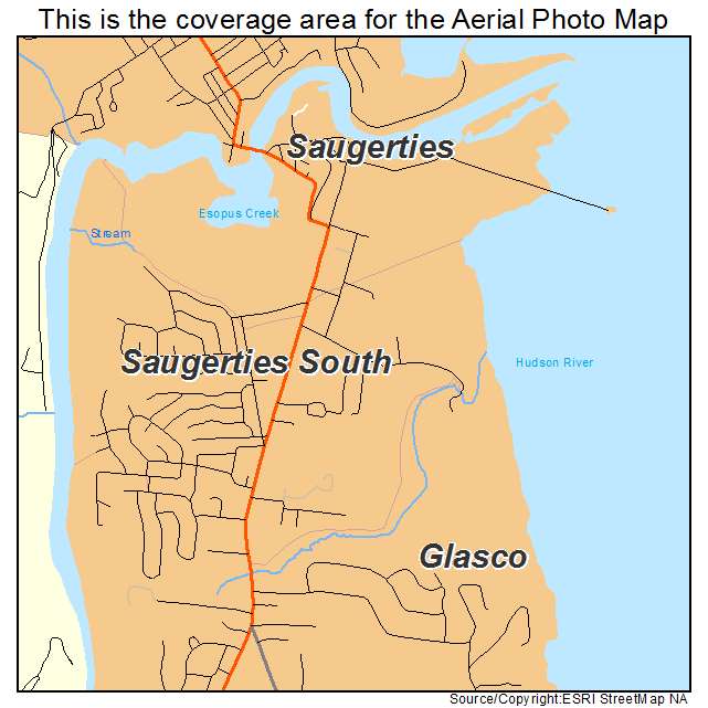 Saugerties South, NY location map 