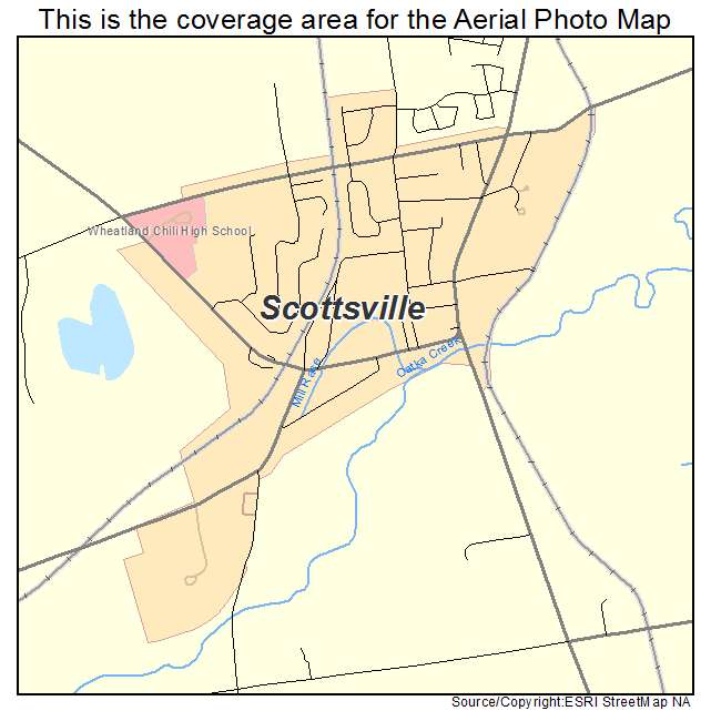 Scottsville, NY location map 