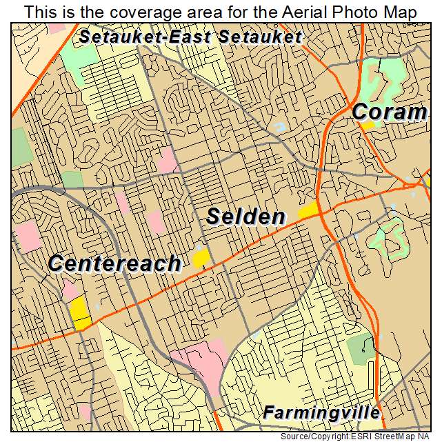 Selden, NY location map 