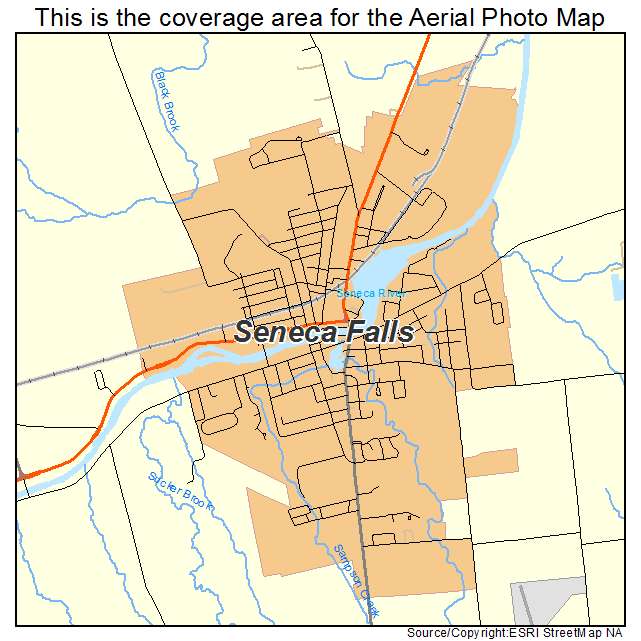 Seneca Falls, NY location map 