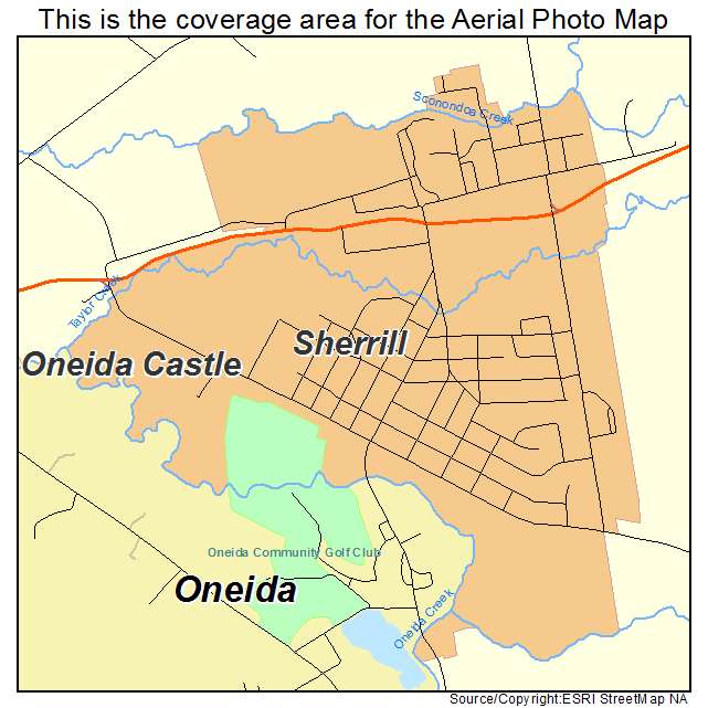 Sherrill, NY location map 