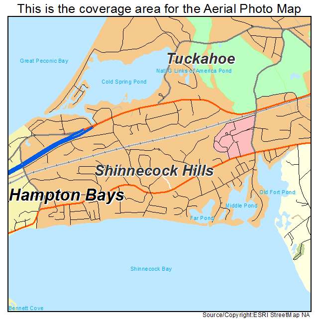 Shinnecock Hills, NY location map 