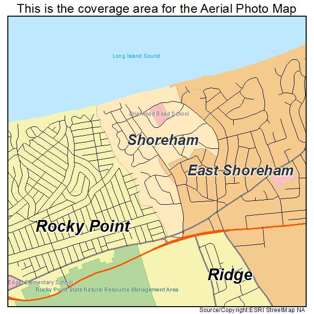 Shoreham, NY location map 