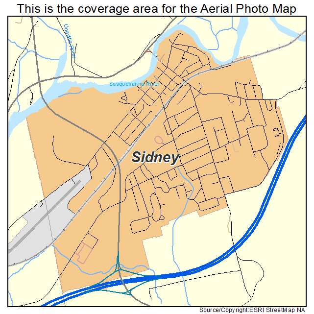 Sidney, NY location map 