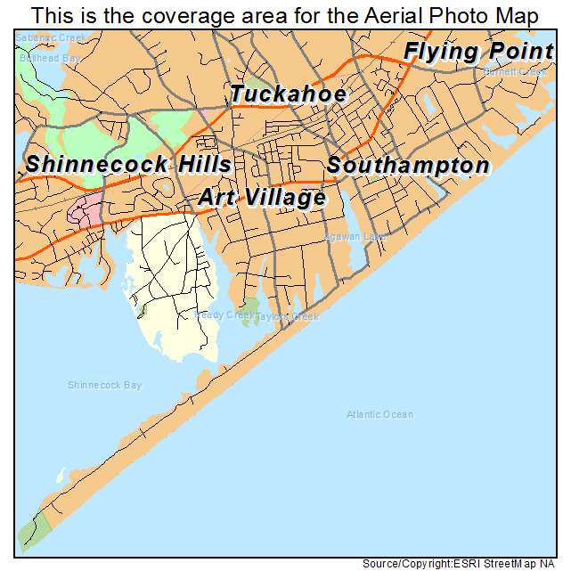 Southampton, NY location map 