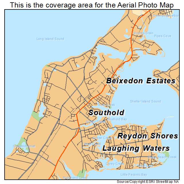 Southold, NY location map 