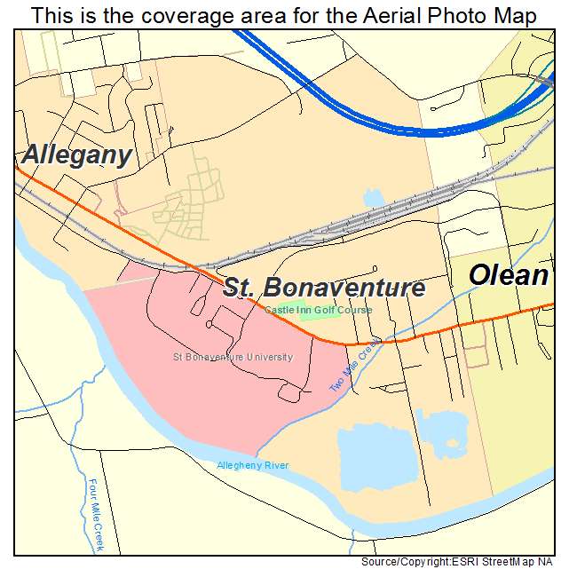 St Bonaventure, NY location map 
