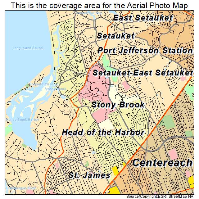 Stony Brook, NY location map 