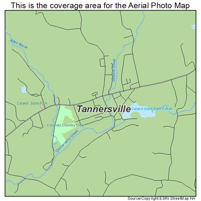 Tannersville, NY location map 