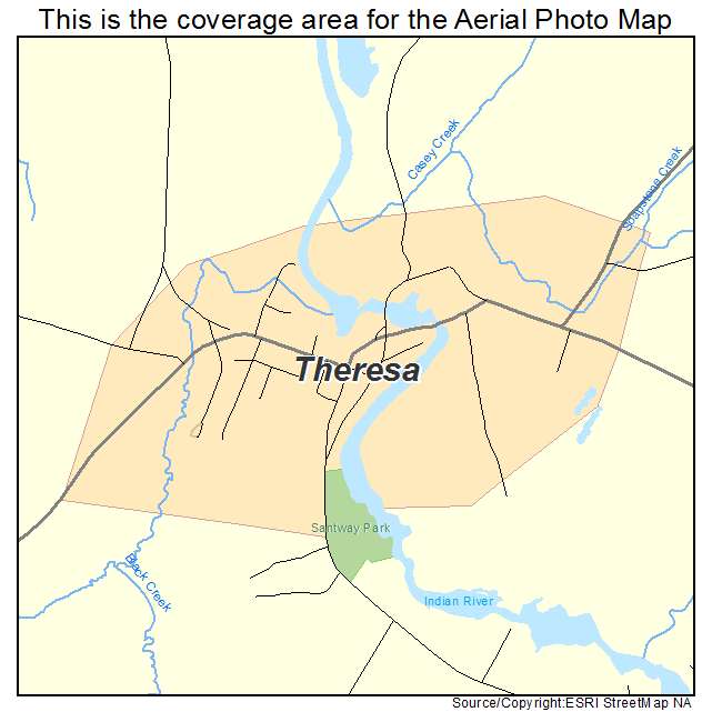Theresa, NY location map 