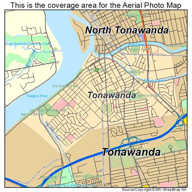 Tonawanda, NY location map 