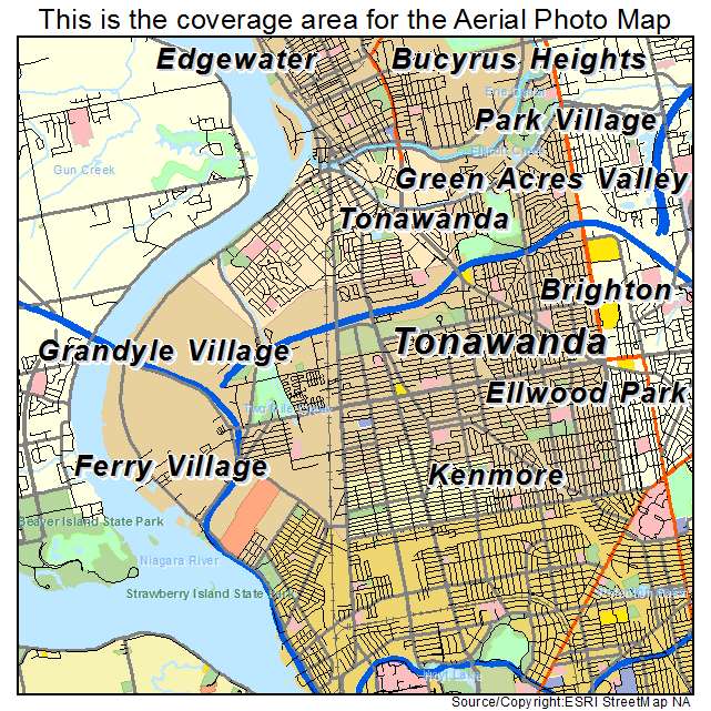 Tonawanda, NY location map 