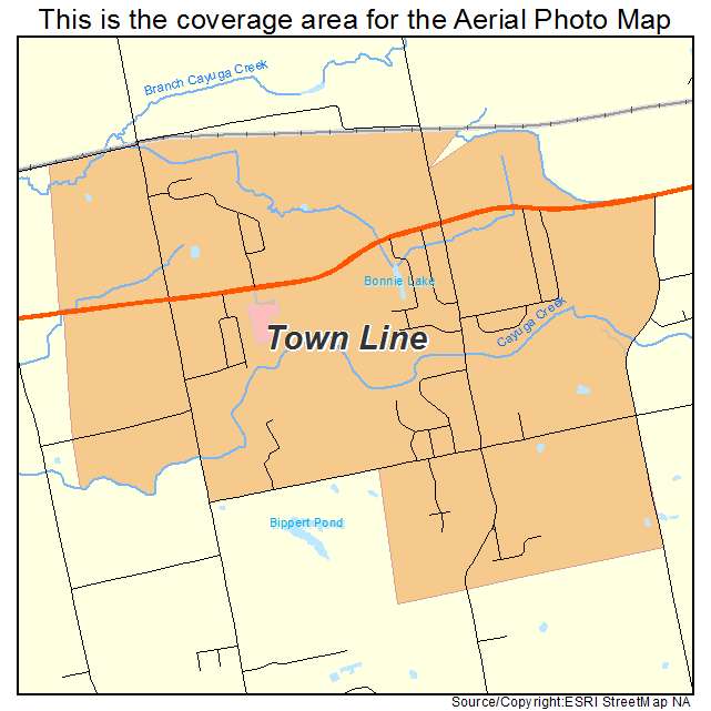 Town Line, NY location map 