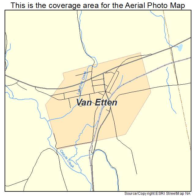 Van Etten, NY location map 