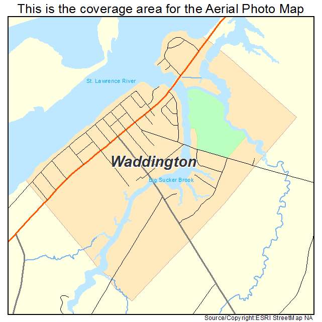Waddington, NY location map 