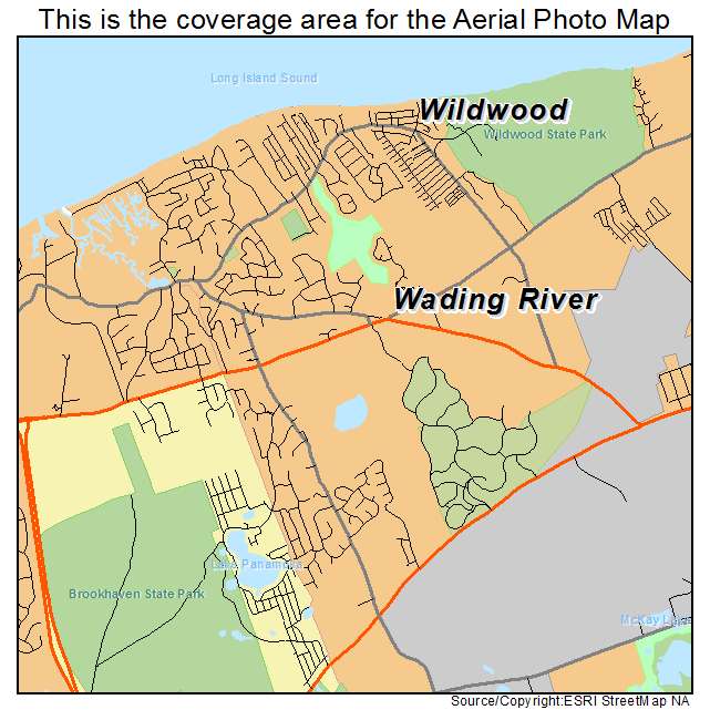 Wading River, NY location map 