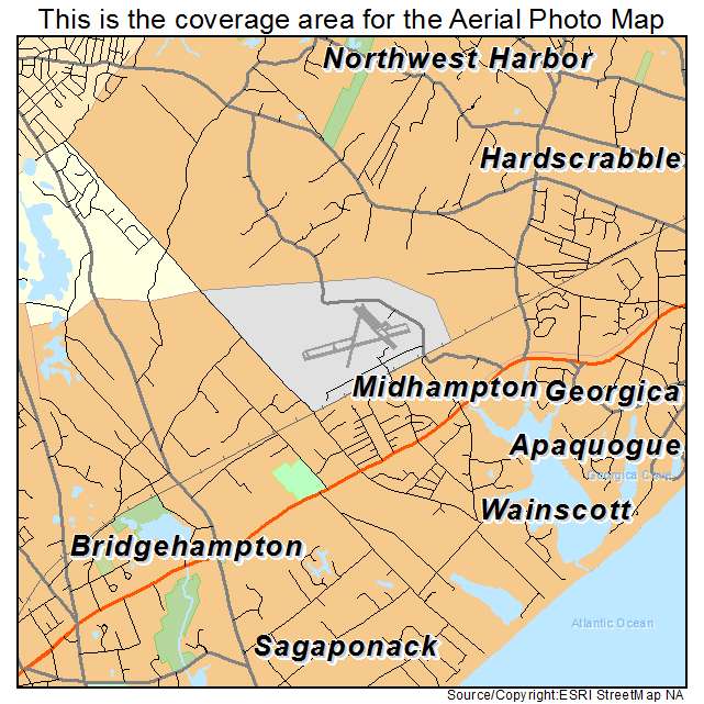 Wainscott, NY location map 