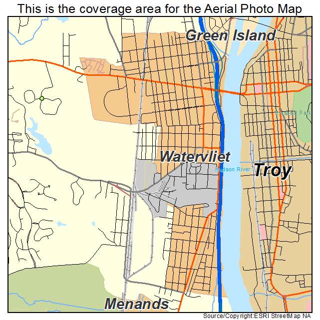 Watervliet, NY location map 