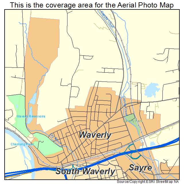 Waverly, NY location map 